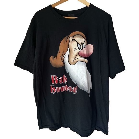 Disney Grumpy Seven Dwarfs Bah Humbug Vintage Men's T-Shirt, XL - Picture 1 of 7